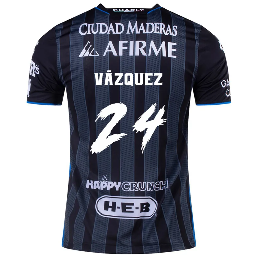 Danxen Barn Brayton Vázquez #24 Vit Svart Bortatröja Matchtröjor 2024/25 Tröjor T-Tröja