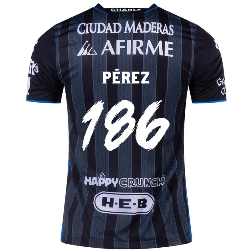 Danxen Barn José Pérez #186 Vit Svart Bortatröja Matchtröjor 2024/25 Tröjor T-Tröja