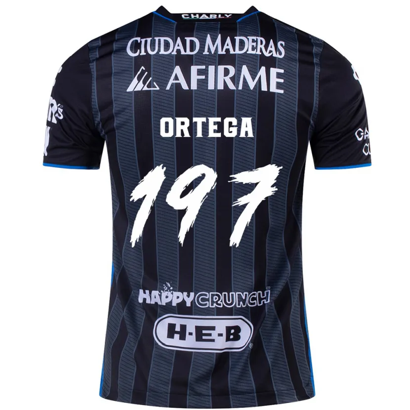 Danxen Barn Javier Ortega #197 Vit Svart Bortatröja Matchtröjor 2024/25 Tröjor T-Tröja