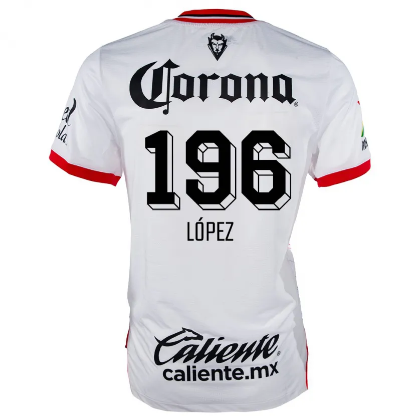 Danxen Barn Ethan López #196 Vit Röd Bortatröja Matchtröjor 2024/25 Tröjor T-Tröja