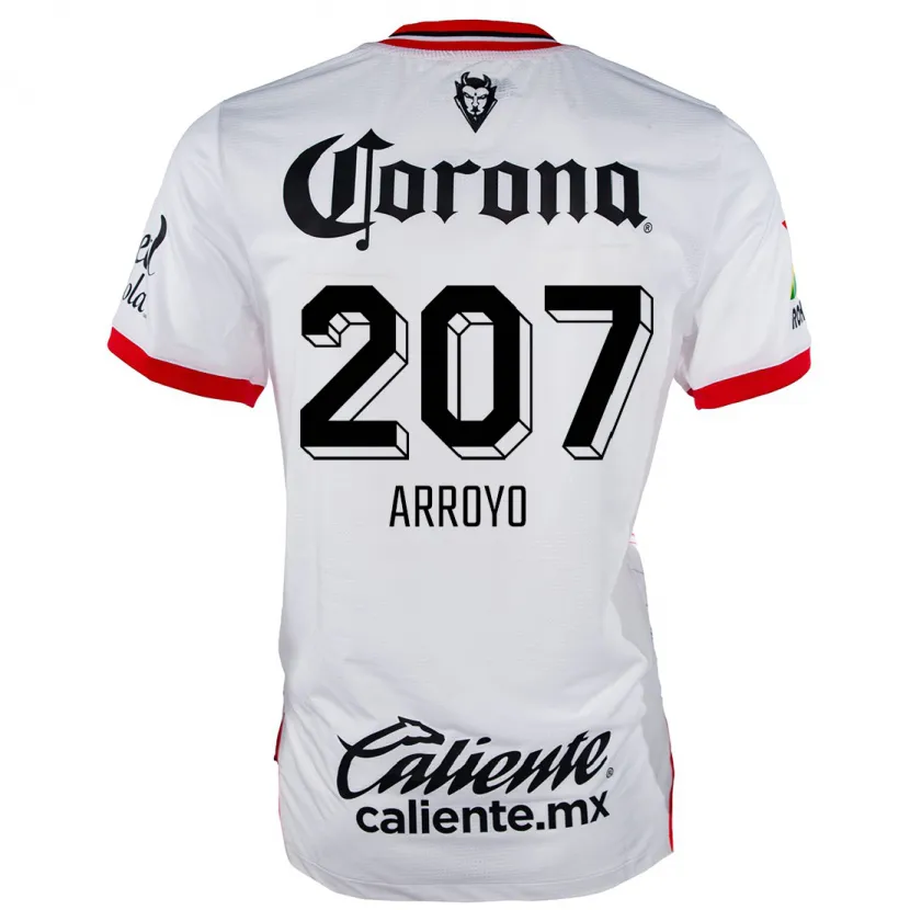 Danxen Barn José Arroyo #207 Vit Röd Bortatröja Matchtröjor 2024/25 Tröjor T-Tröja