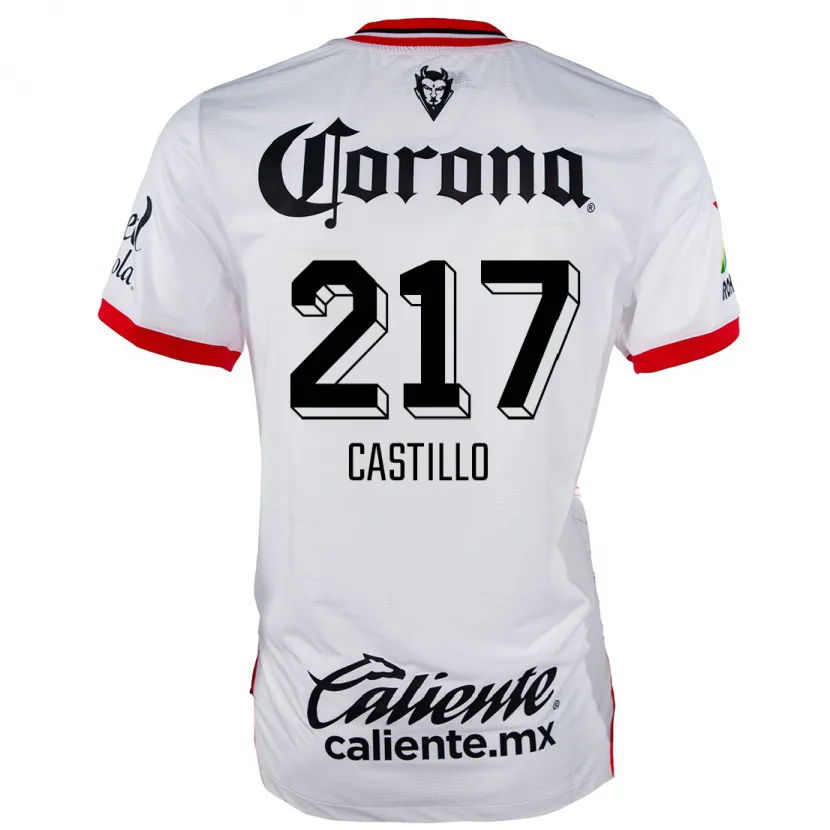 Danxen Barn Klever Castillo #217 Vit Röd Bortatröja Matchtröjor 2024/25 Tröjor T-Tröja