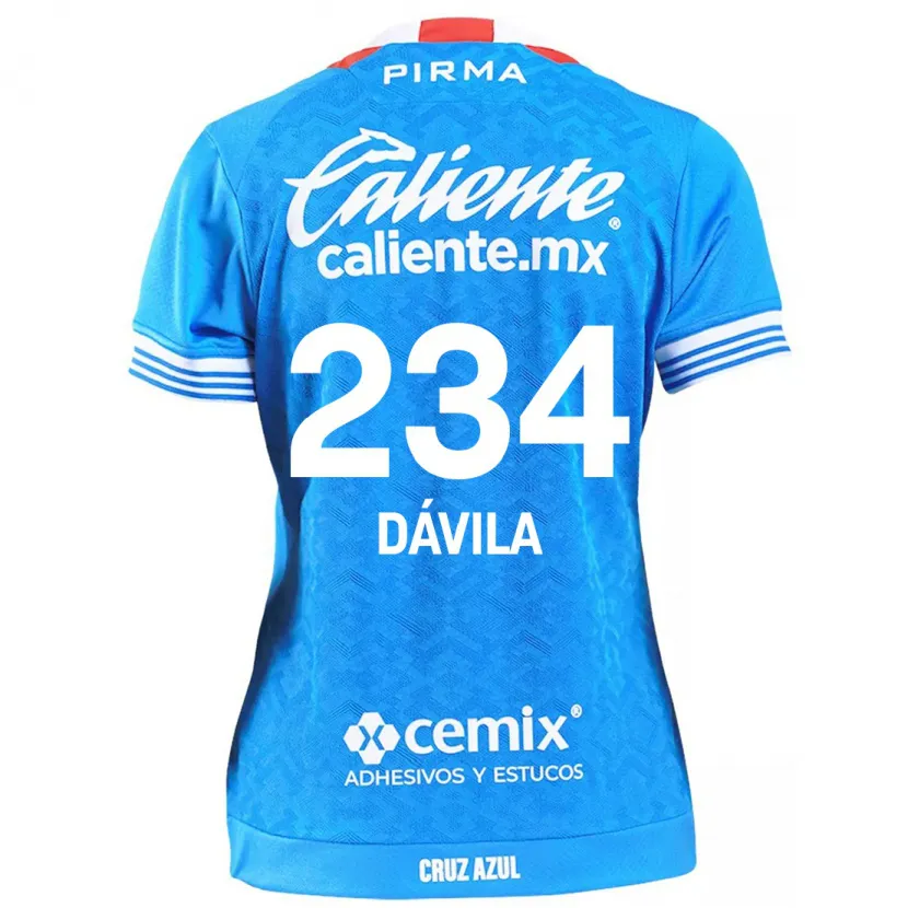 Danxen Män Emilio Dávila #234 Himmelsblå Hemmatröja Matchtröjor 2024/25 Tröjor T-Tröja