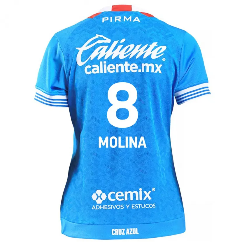Danxen Män Dalia Molina #8 Himmelsblå Hemmatröja Matchtröjor 2024/25 Tröjor T-Tröja