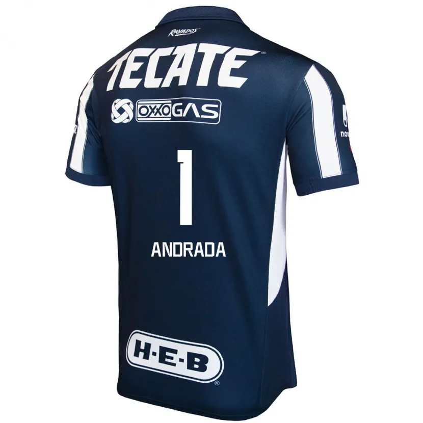 Danxen Män Esteban Andrada #1 Blå Röd Vit Hemmatröja Matchtröjor 2024/25 Tröjor T-Tröja