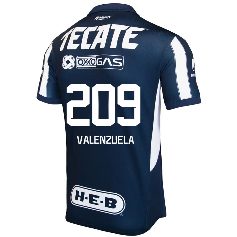 Danxen Män Francisco Valenzuela #209 Blå Röd Vit Hemmatröja Matchtröjor 2024/25 Tröjor T-Tröja