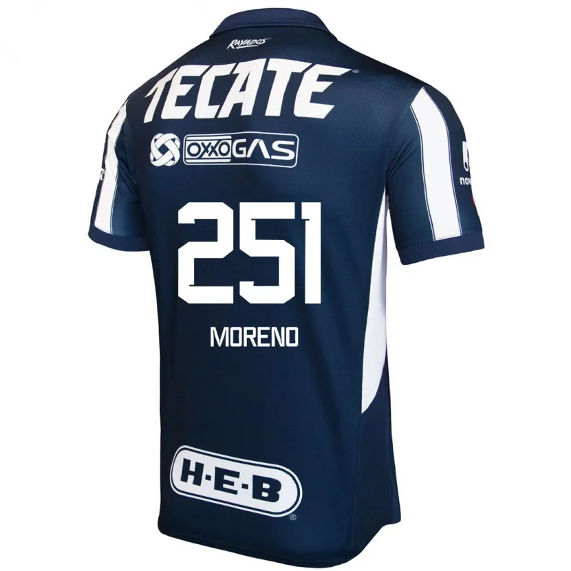 Danxen Män Josué Moreno #251 Blå Röd Vit Hemmatröja Matchtröjor 2024/25 Tröjor T-Tröja