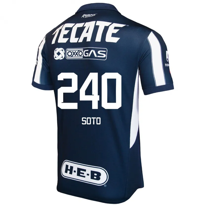 Danxen Män Óscar Soto #240 Blå Röd Vit Hemmatröja Matchtröjor 2024/25 Tröjor T-Tröja
