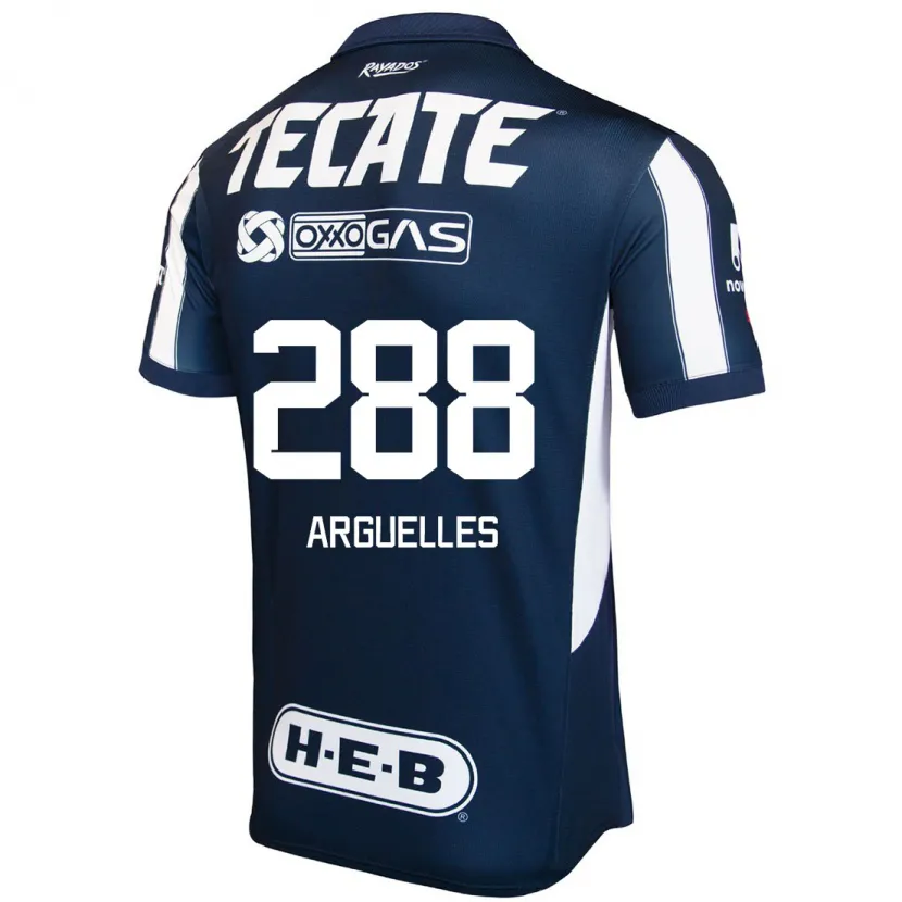 Danxen Män Alfonso Arguelles #288 Blå Röd Vit Hemmatröja Matchtröjor 2024/25 Tröjor T-Tröja