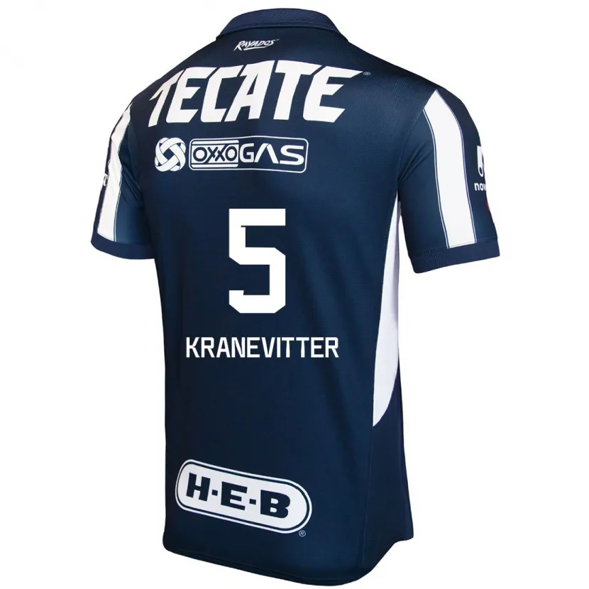 Danxen Män Matias Kranevitter #5 Blå Röd Vit Hemmatröja Matchtröjor 2024/25 Tröjor T-Tröja