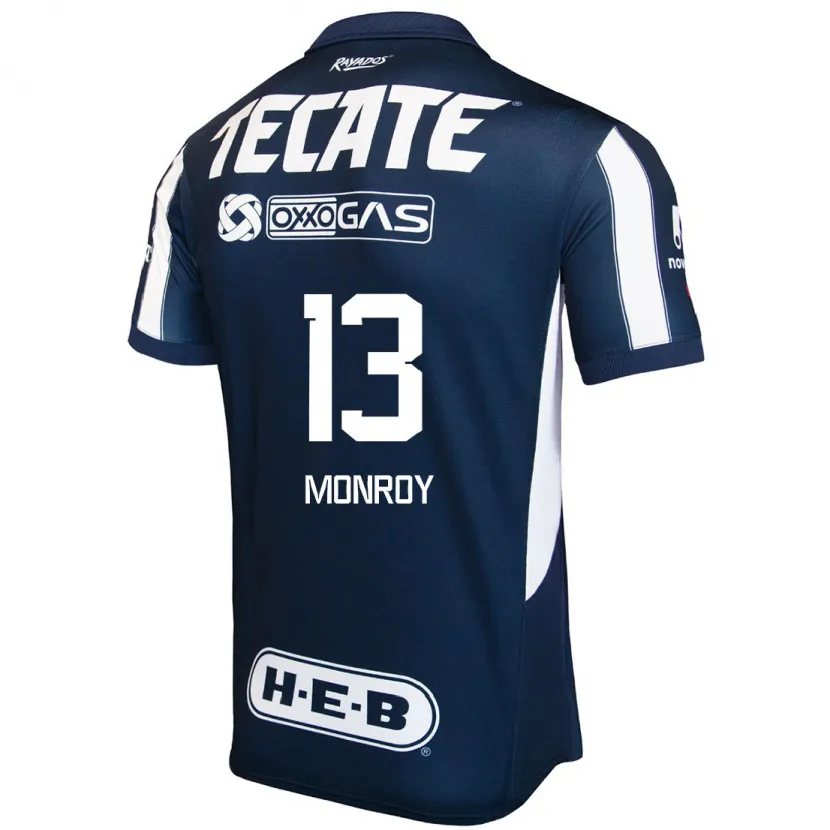 Danxen Män Paola Monroy #13 Blå Röd Vit Hemmatröja Matchtröjor 2024/25 Tröjor T-Tröja