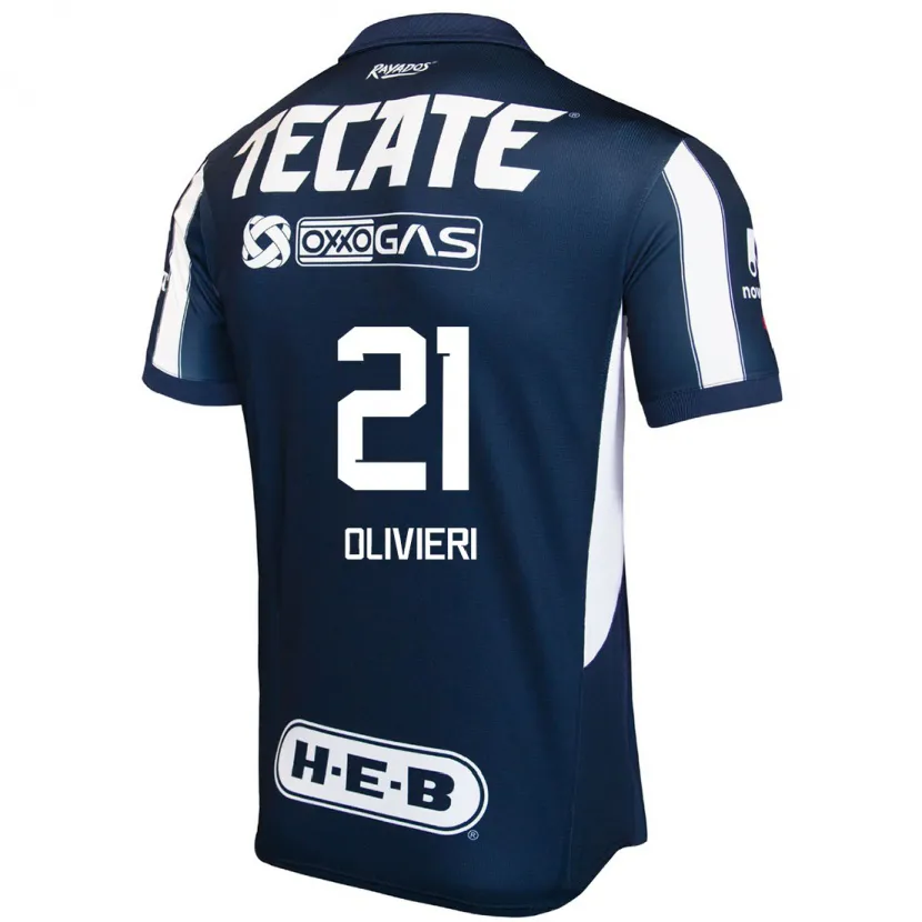 Danxen Män Barbara Olivieri #21 Blå Röd Vit Hemmatröja Matchtröjor 2024/25 Tröjor T-Tröja