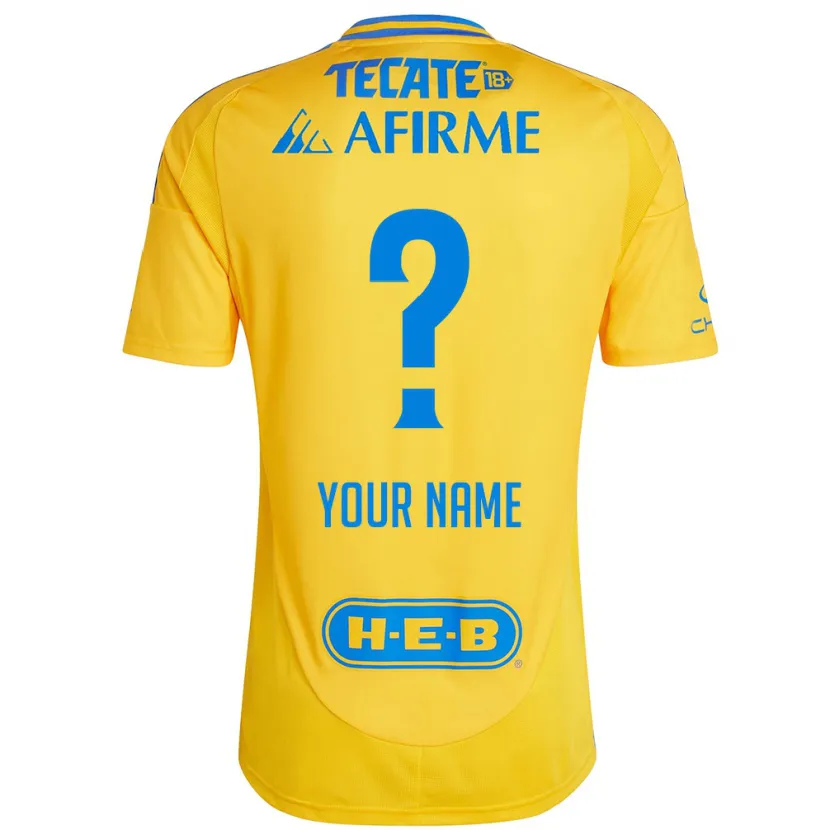 Danxen Män Ditt Namn #0 Guld Gul Hemmatröja Matchtröjor 2024/25 Tröjor T-Tröja