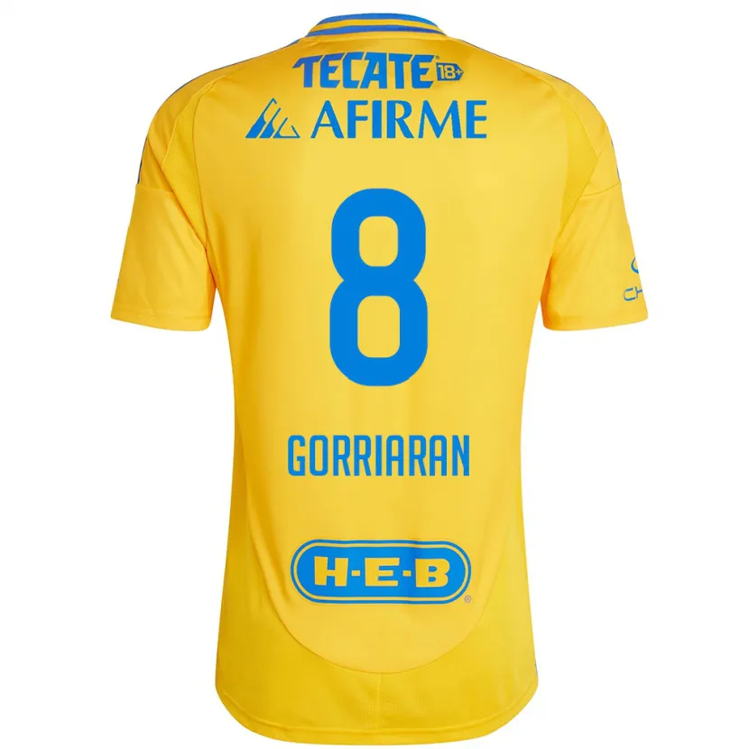 Danxen Män Fernando Gorriarán #8 Guld Gul Hemmatröja Matchtröjor 2024/25 Tröjor T-Tröja
