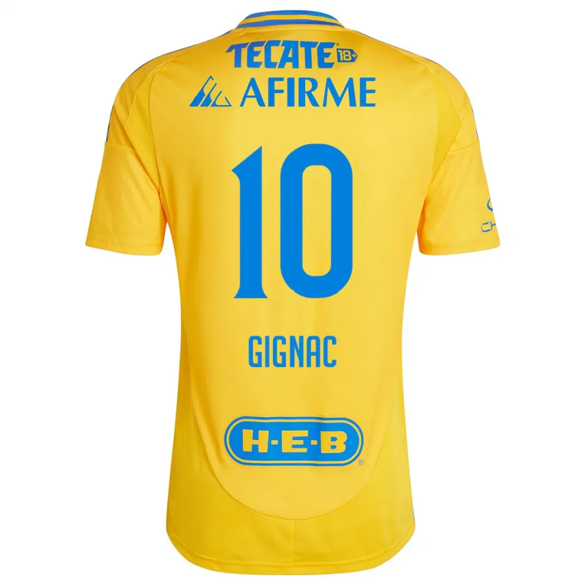 Danxen Män André-Pierre Gignac #10 Guld Gul Hemmatröja Matchtröjor 2024/25 Tröjor T-Tröja