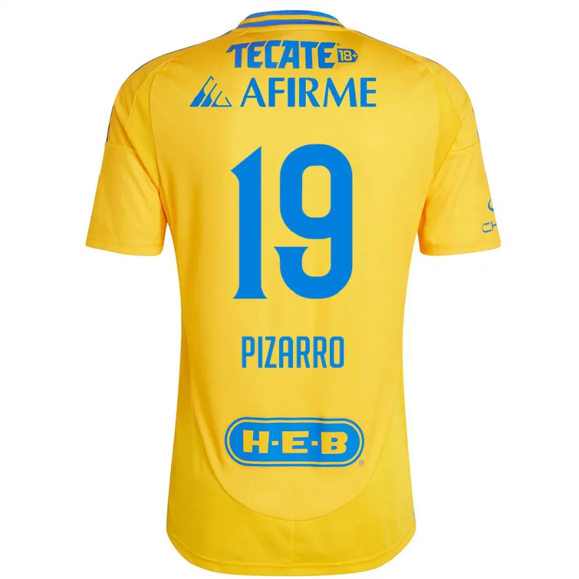 Danxen Män Guido Pizarro #19 Guld Gul Hemmatröja Matchtröjor 2024/25 Tröjor T-Tröja