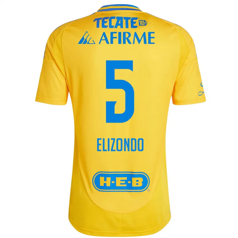 Danxen Män Fernanda Elizondo #5 Guld Gul Hemmatröja Matchtröjor 2024/25 Tröjor T-Tröja