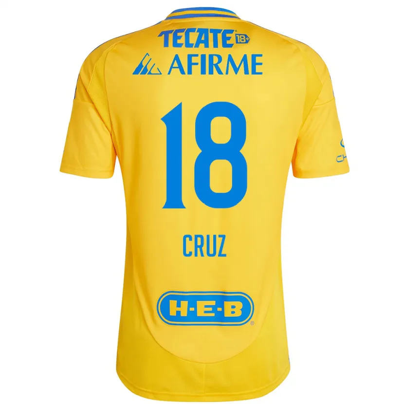 Danxen Män Belen Cruz #18 Guld Gul Hemmatröja Matchtröjor 2024/25 Tröjor T-Tröja
