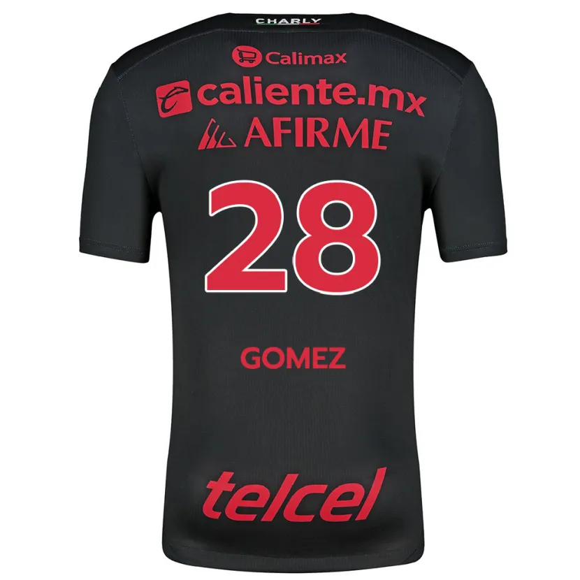 Danxen Män Alejandro Gómez #28 Svart Röd Hemmatröja Matchtröjor 2024/25 Tröjor T-Tröja