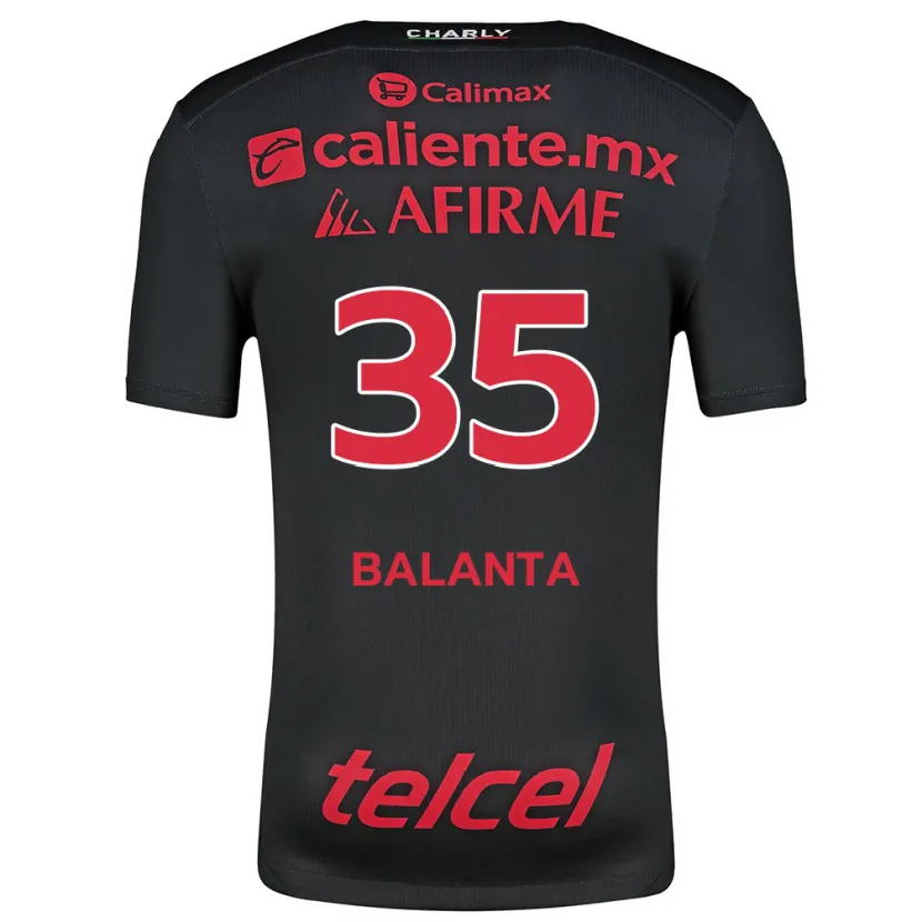 Danxen Män Kevin Balanta #35 Svart Röd Hemmatröja Matchtröjor 2024/25 Tröjor T-Tröja