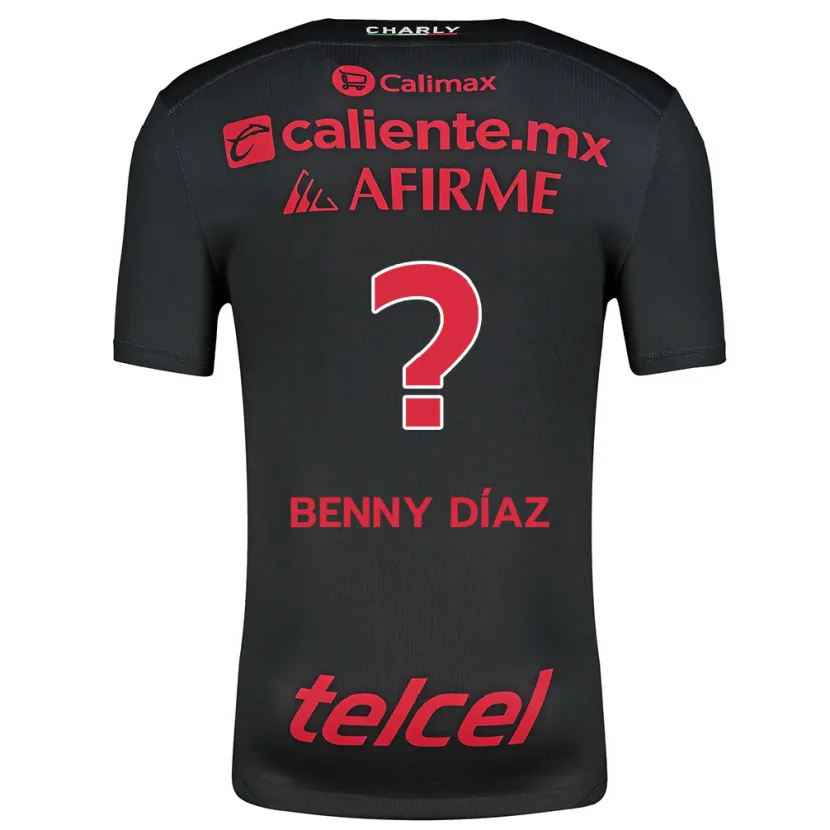 Danxen Män Benny Díaz #0 Svart Röd Hemmatröja Matchtröjor 2024/25 Tröjor T-Tröja
