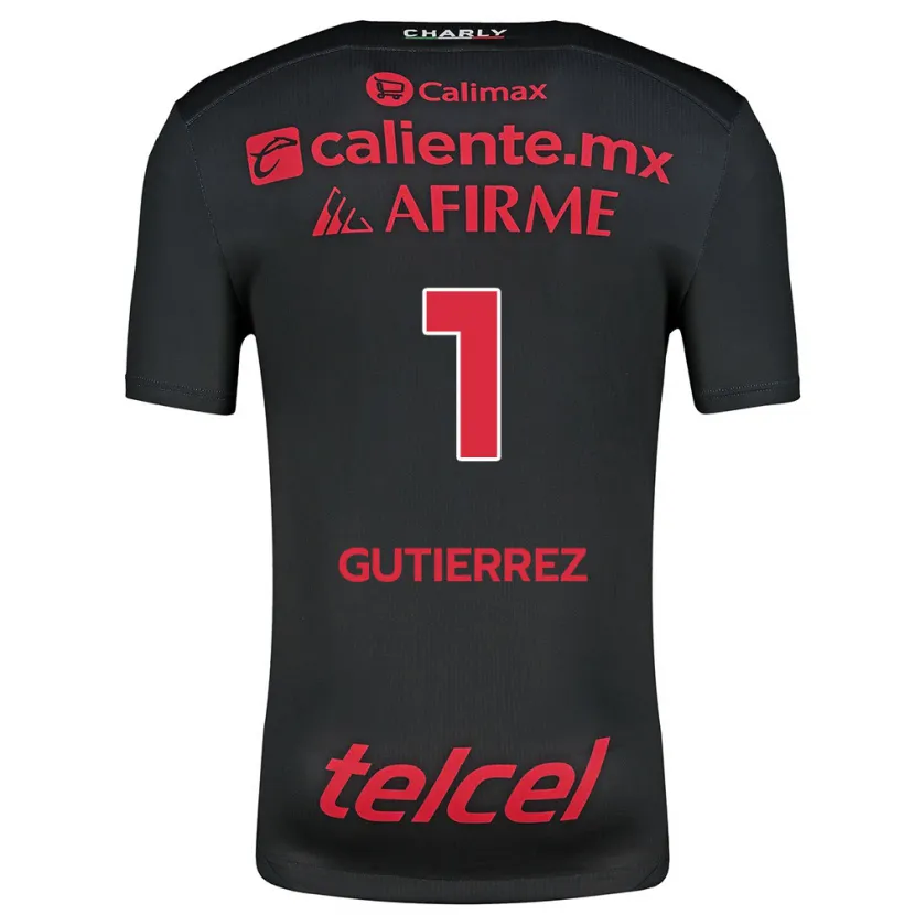 Danxen Män Alejandra Gutiérrez #1 Svart Röd Hemmatröja Matchtröjor 2024/25 Tröjor T-Tröja