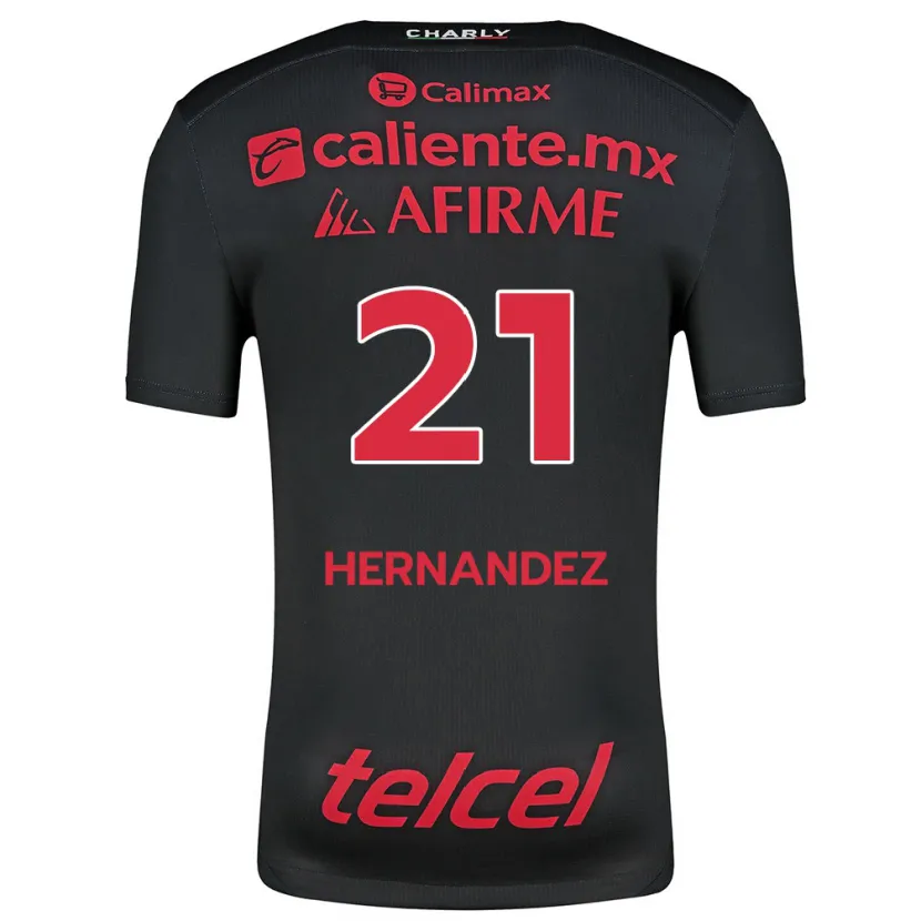 Danxen Män Inglis Hernández #21 Svart Röd Hemmatröja Matchtröjor 2024/25 Tröjor T-Tröja
