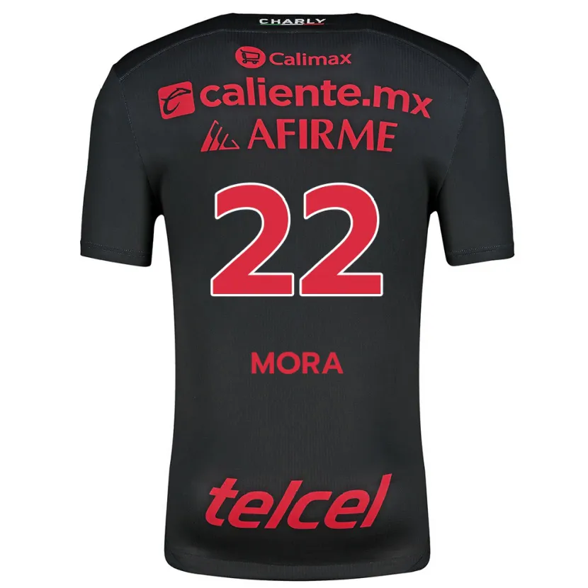 Danxen Män Bianca Mora #22 Svart Röd Hemmatröja Matchtröjor 2024/25 Tröjor T-Tröja