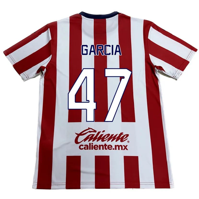Danxen Män Gael García #47 Röd Vit Hemmatröja Matchtröjor 2024/25 Tröjor T-Tröja
