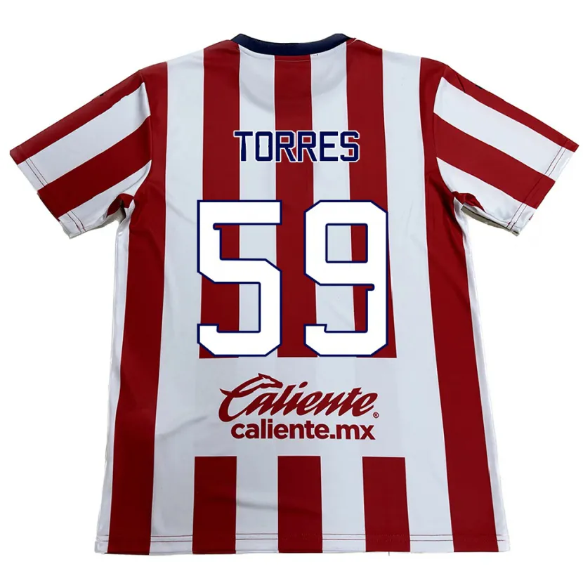 Danxen Män Christian Torres #59 Röd Vit Hemmatröja Matchtröjor 2024/25 Tröjor T-Tröja