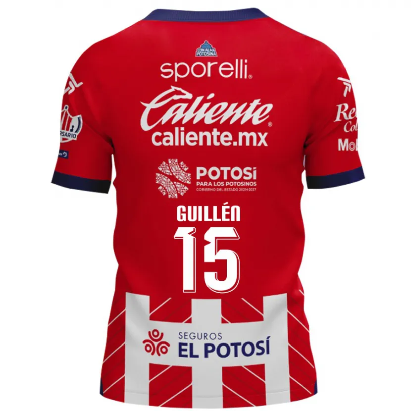 Danxen Män Daniel Guillén #15 Röd Vit Hemmatröja Matchtröjor 2024/25 Tröjor T-Tröja