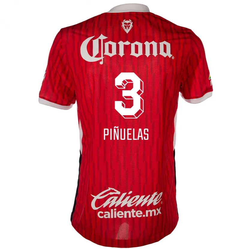 Danxen Män Fernando Piñuelas #3 Röd Vit Hemmatröja Matchtröjor 2024/25 Tröjor T-Tröja