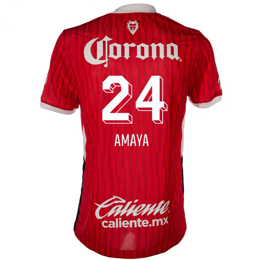 Danxen Män Frankie Amaya #24 Röd Vit Hemmatröja Matchtröjor 2024/25 Tröjor T-Tröja