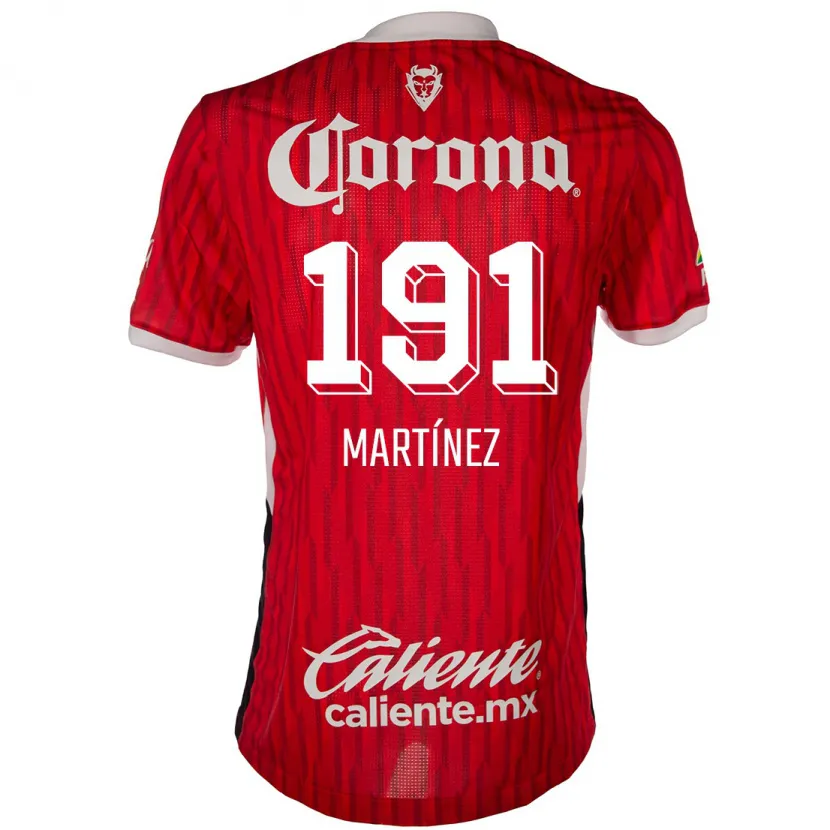 Danxen Män Kevin Martínez #191 Röd Vit Hemmatröja Matchtröjor 2024/25 Tröjor T-Tröja