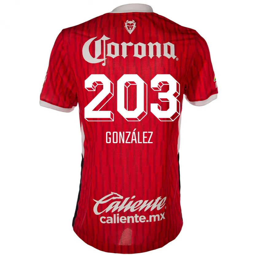 Danxen Män Luis González #203 Röd Vit Hemmatröja Matchtröjor 2024/25 Tröjor T-Tröja