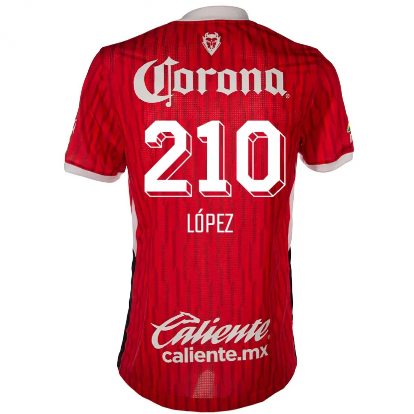 Danxen Män Juan López #210 Röd Vit Hemmatröja Matchtröjor 2024/25 Tröjor T-Tröja