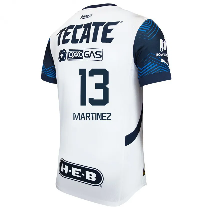 Danxen Män Jaziel Martínez #13 Vit Blå Bortatröja Matchtröjor 2024/25 Tröjor T-Tröja