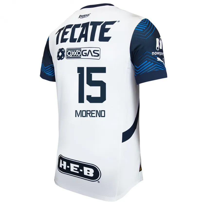Danxen Män Héctor Moreno #15 Vit Blå Bortatröja Matchtröjor 2024/25 Tröjor T-Tröja