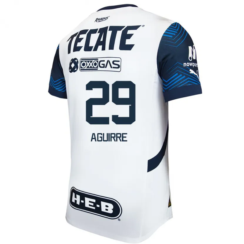 Danxen Män Rodrigo Aguirre #29 Vit Blå Bortatröja Matchtröjor 2024/25 Tröjor T-Tröja