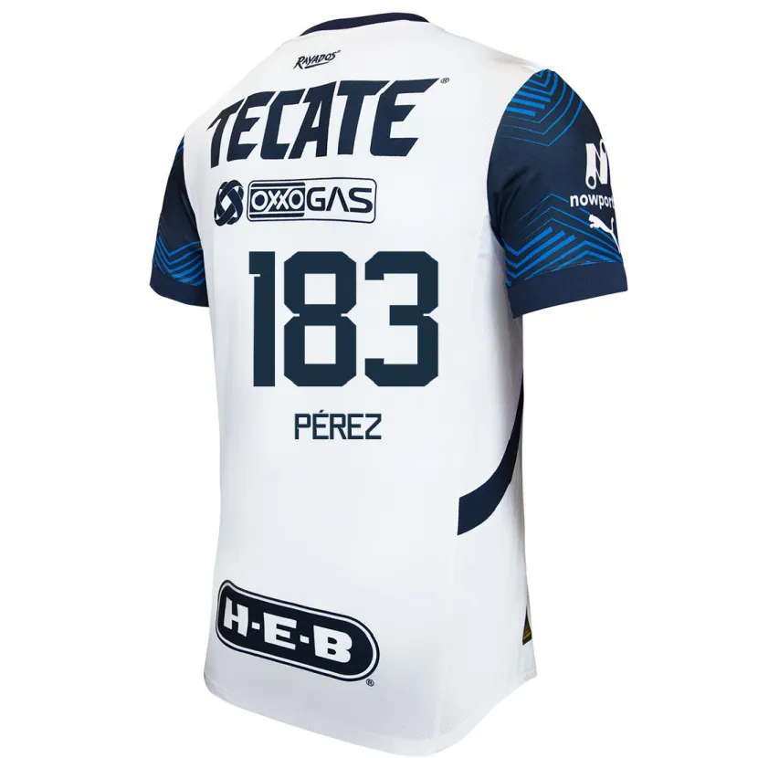 Danxen Män Santiago Pérez #183 Vit Blå Bortatröja Matchtröjor 2024/25 Tröjor T-Tröja