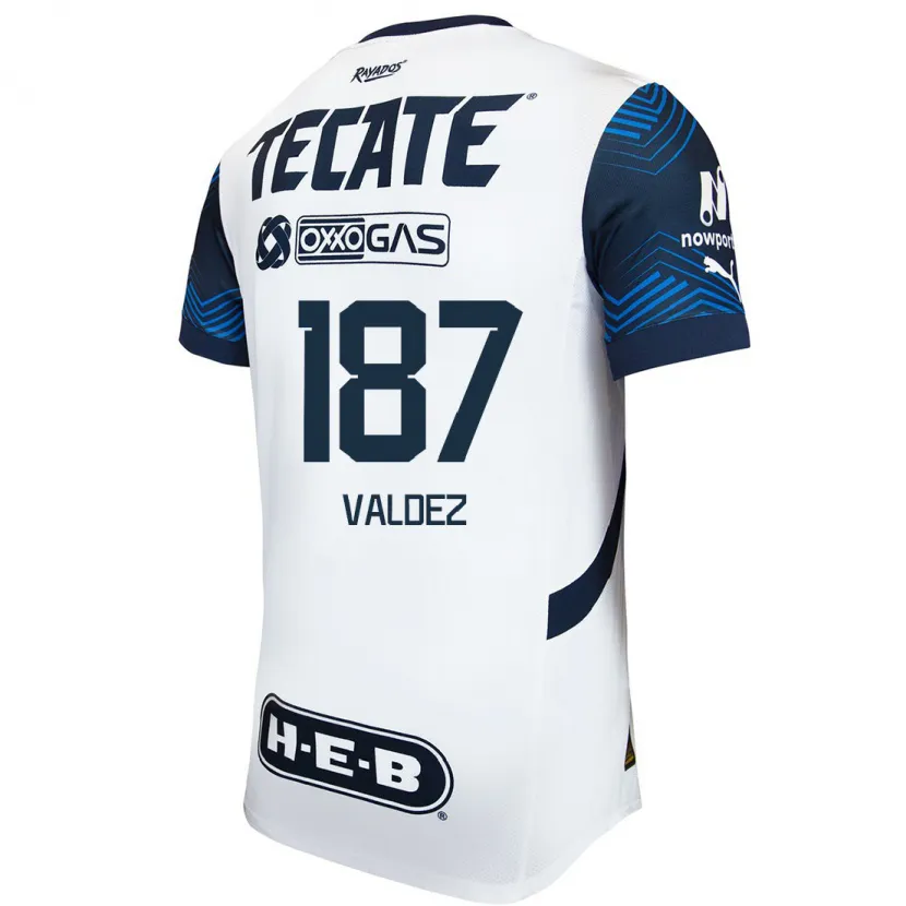 Danxen Män Érick Valdez #187 Vit Blå Bortatröja Matchtröjor 2024/25 Tröjor T-Tröja