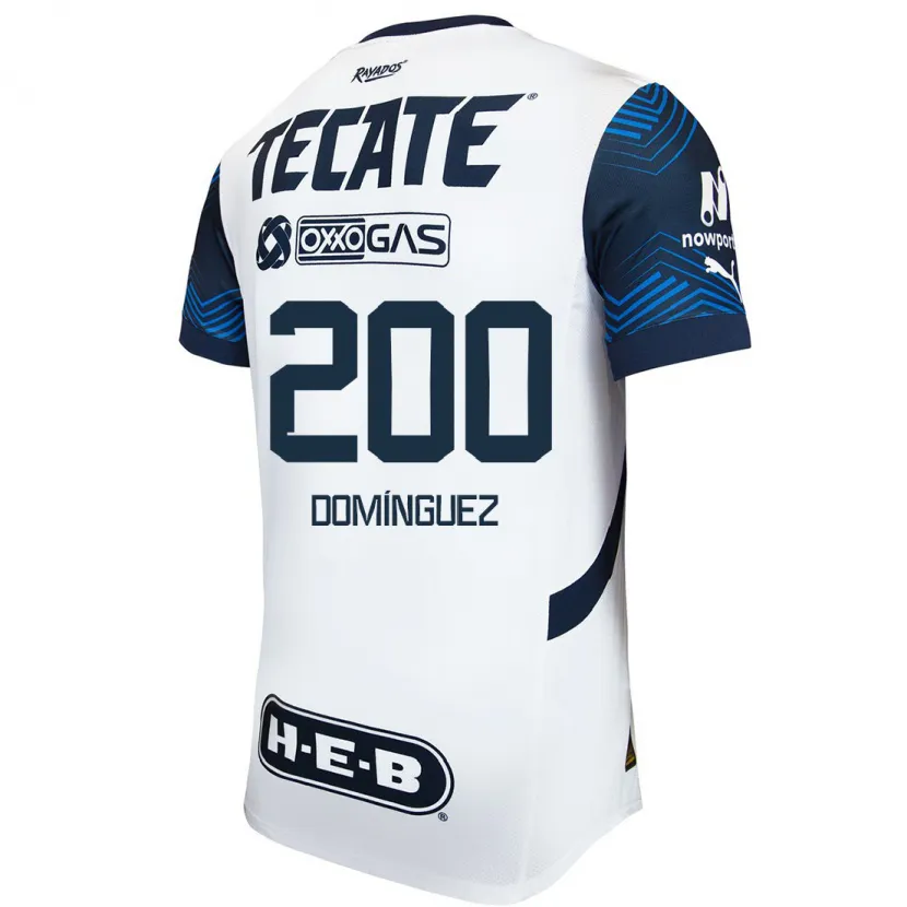 Danxen Män Joel Domínguez #200 Vit Blå Bortatröja Matchtröjor 2024/25 Tröjor T-Tröja