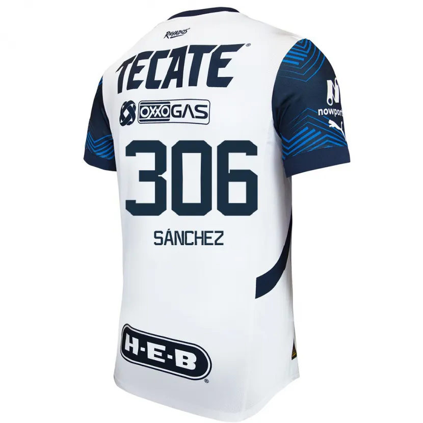 Danxen Män Jorge Sánchez #306 Vit Blå Bortatröja Matchtröjor 2024/25 Tröjor T-Tröja