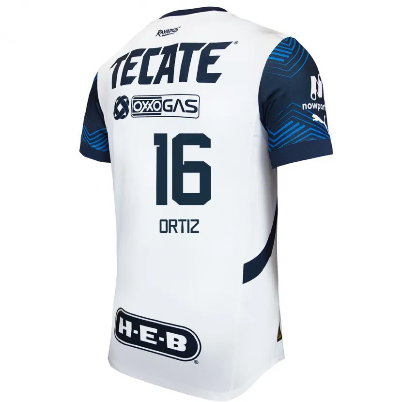 Danxen Män Celso Ortiz #16 Vit Blå Bortatröja Matchtröjor 2024/25 Tröjor T-Tröja