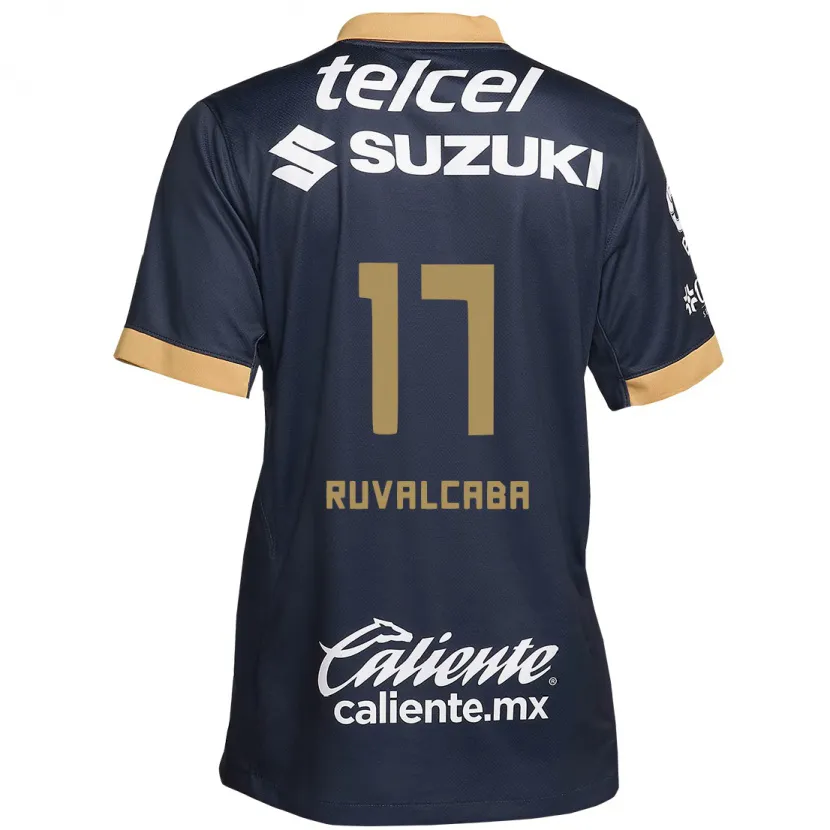 Danxen Män Jorge Ruvalcaba #17 Obsidian Guld Vit Bortatröja Matchtröjor 2024/25 Tröjor T-Tröja