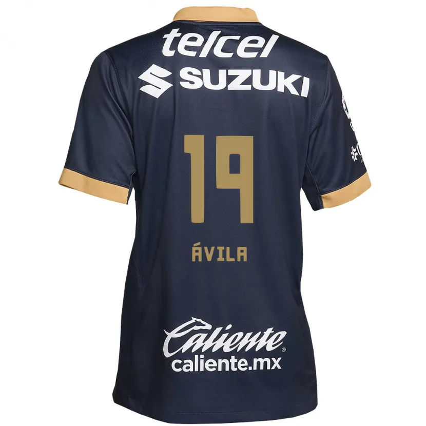 Danxen Män Alí Ávila #19 Obsidian Guld Vit Bortatröja Matchtröjor 2024/25 Tröjor T-Tröja