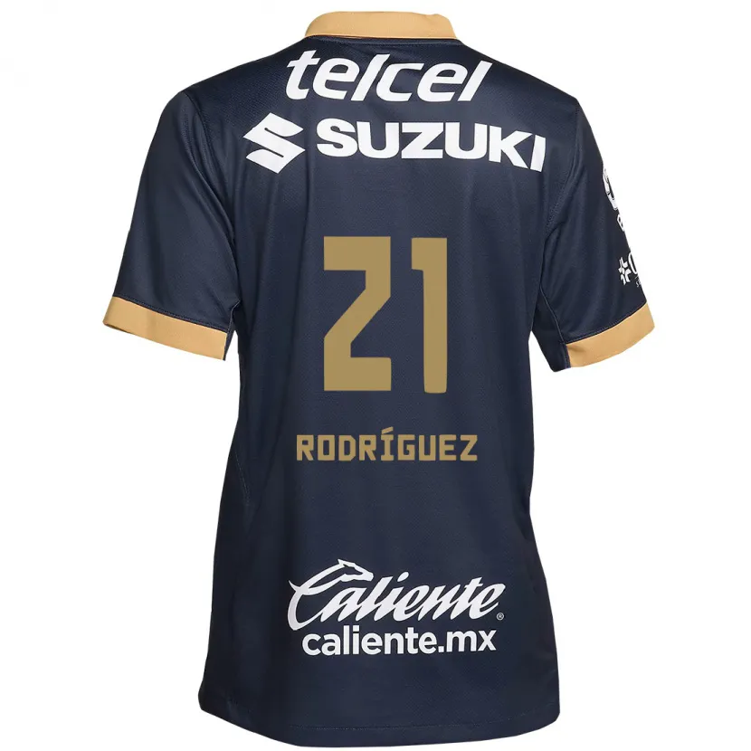 Danxen Män Michell Rodríguez #21 Obsidian Guld Vit Bortatröja Matchtröjor 2024/25 Tröjor T-Tröja