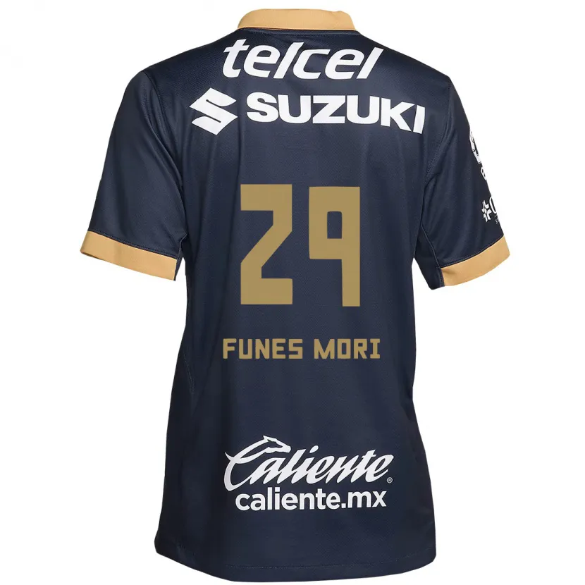 Danxen Män Rogelio Funes Mori #29 Obsidian Guld Vit Bortatröja Matchtröjor 2024/25 Tröjor T-Tröja