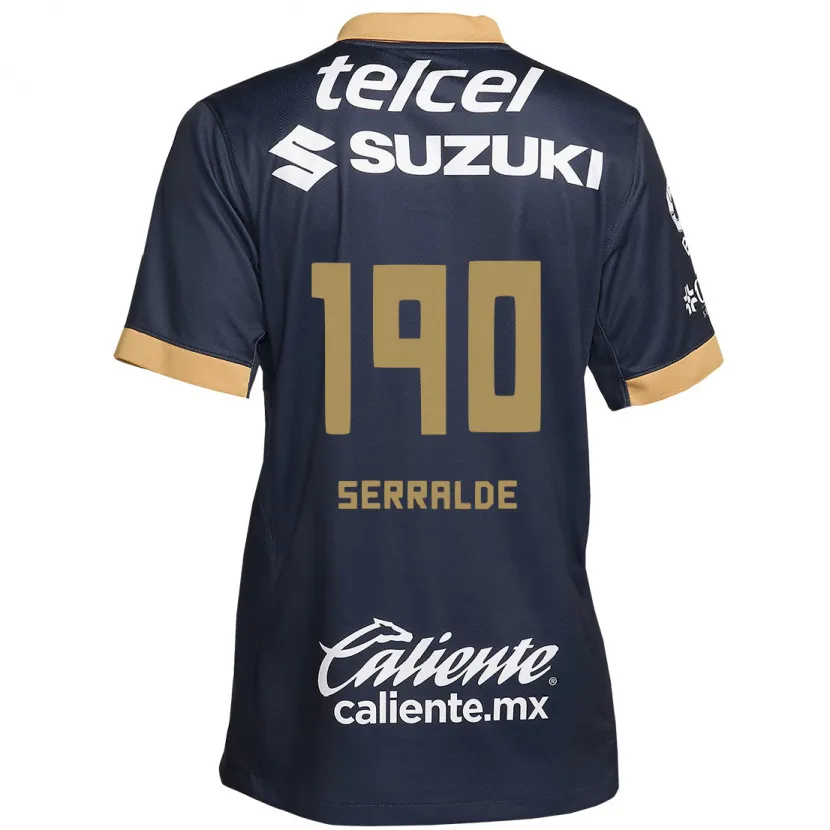 Danxen Män Gerardo Serralde #190 Obsidian Guld Vit Bortatröja Matchtröjor 2024/25 Tröjor T-Tröja