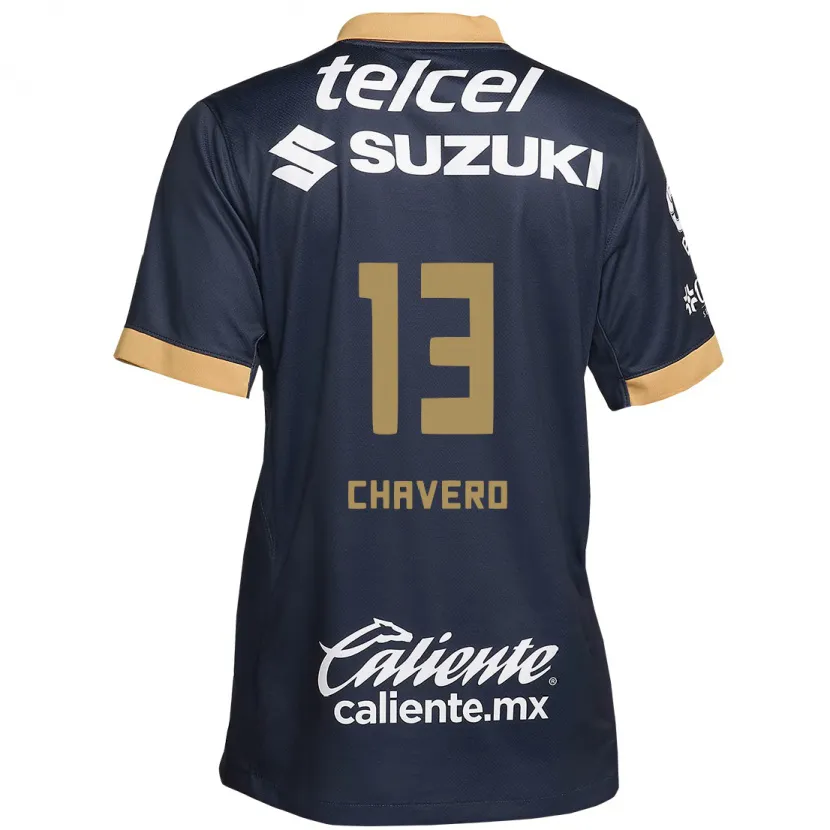 Danxen Män Paola Chavero #13 Obsidian Guld Vit Bortatröja Matchtröjor 2024/25 Tröjor T-Tröja